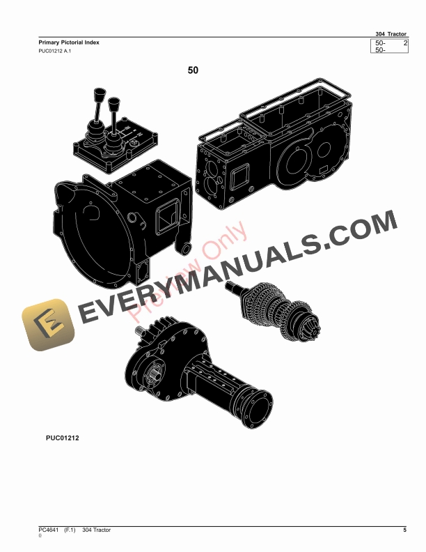 John Deere 304 Tractor Parts Catalog PC4641 25FEB20-5