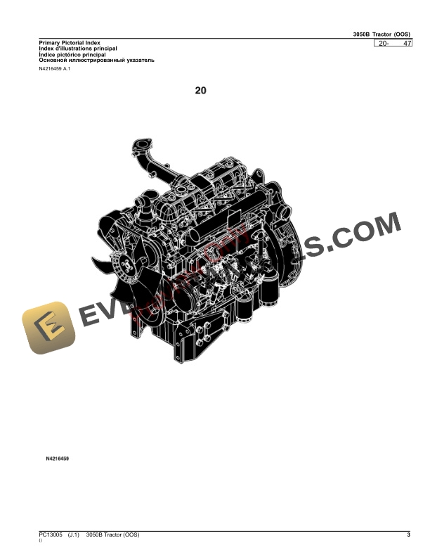 John Deere 3050B Tractor (OOS) Parts Catalog PC13005 14APR23 4 John Deere 3050B Tractor (OOS) Parts Catalog PC13005 14APR23-3