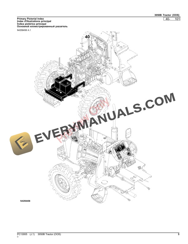 John Deere 3050B Tractor (OOS) Parts Catalog PC13005 14APR23 6 John Deere 3050B Tractor (OOS) Parts Catalog PC13005 14APR23-5