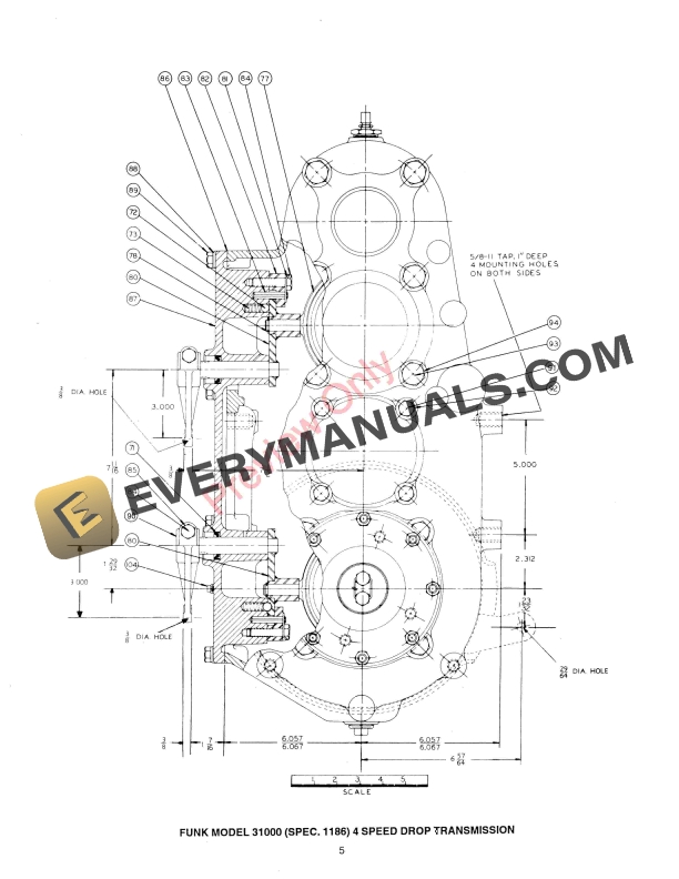 John Deere 31000 Four Speed Drop Mechanical Transmission Assembly Manual 4031955 01OCT97 5
