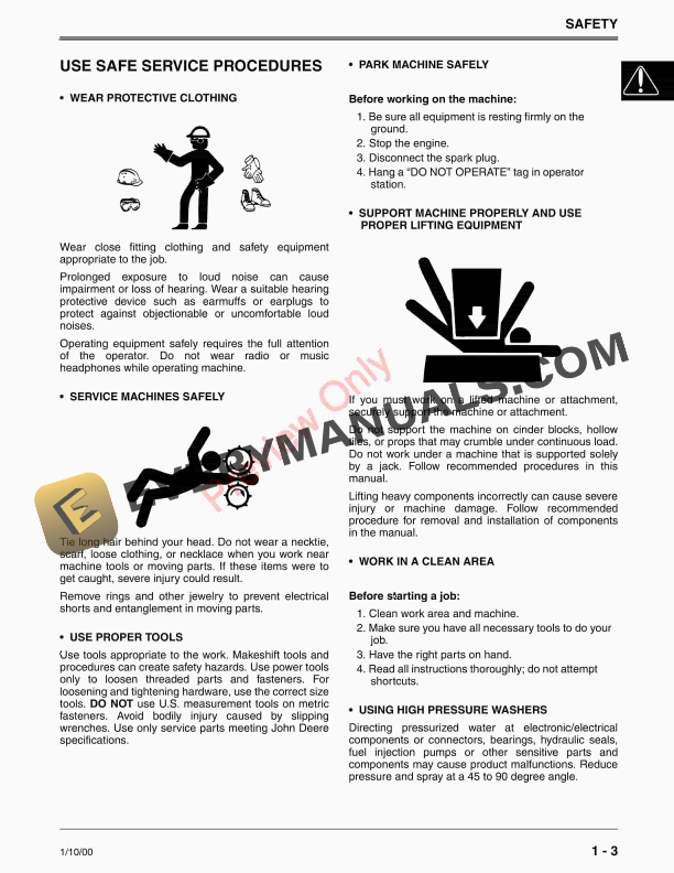 John Deere 314F, 518R and 820R Walk-Behind Tillers Technical Manual TM1687 15JAN97 6 John Deere 314F 518R and 820R Walk Behind Tillers Technical Manual TM1687 15JAN97 5