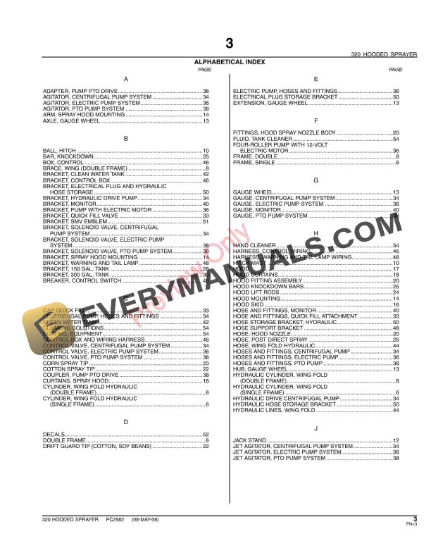 John Deere 320 Hooded Sprayer Parts Catalog PC2582 10JUN11-5