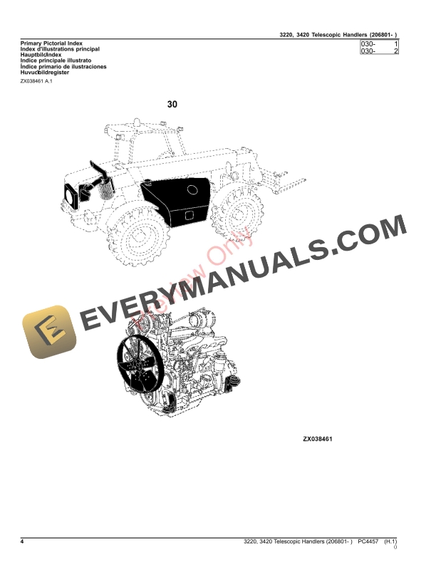 John Deere 3220, 3420 TELESCOPIC HANDLERS (206801- ) Parts Catalog PC4457 18NOV22 5 John Deere 3220, 3420 TELESCOPIC HANDLERS (206801- ) Parts Catalog PC4457 18NOV22-4