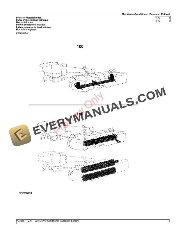 John Deere 324 Mower Conditioner Parts Catalog PC3255 15JUN23-5