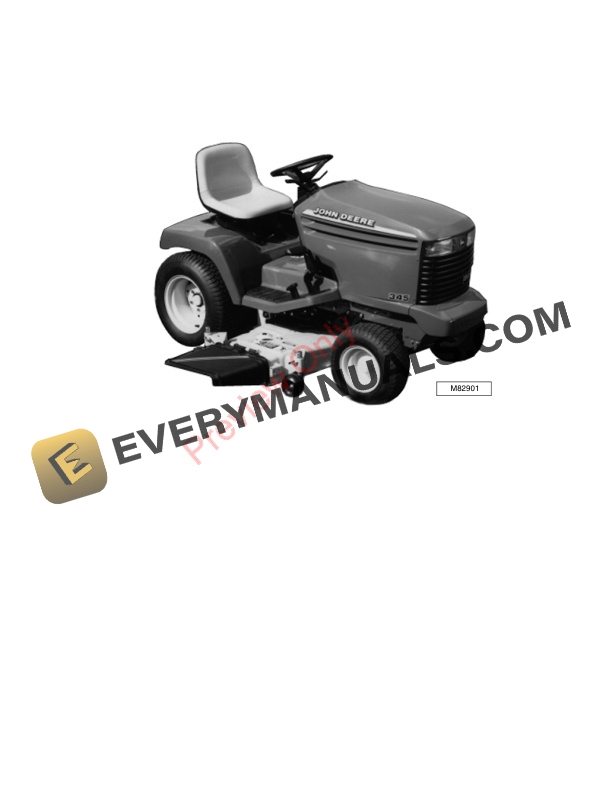 John Deere 325 335 and 345 Lawn and Garden Tractors Technical Manual TM1760 28MAY99 2