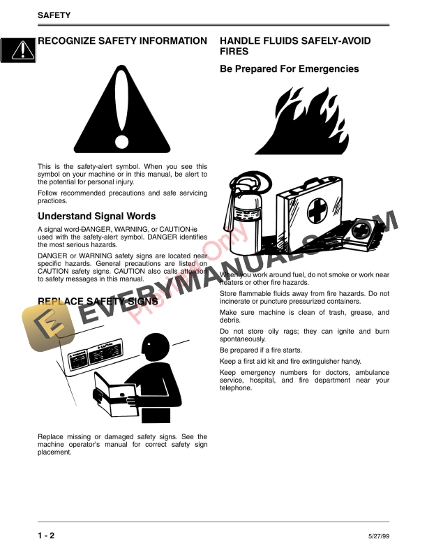 John Deere 325 335 and 345 Lawn and Garden Tractors Technical Manual TM1760 28MAY99 4