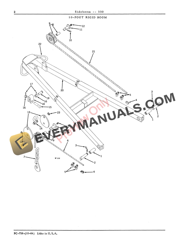 John Deere 330 Sideboom Parts List PC758 01OCT64 5 John Deere 330 Sideboom Parts List PC758 01OCT64-4
