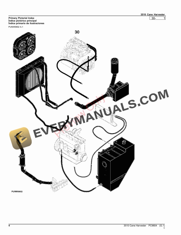John Deere 3510 SUGAR CANE HARVESTER Parts Catalog PC9604 14DEC22-4