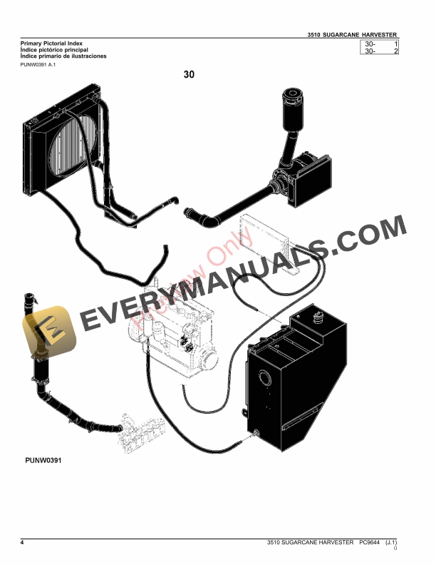 John Deere 3510 SUGAR CANE HARVESTER Parts Catalog PC9644 03MAY23-4