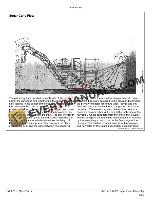 John Deere 3520 120701 3522 120201 Sugar Cane Harvester Track and Wheel Machines Diagnostic Technical Manual TM802619 17NOV21 3