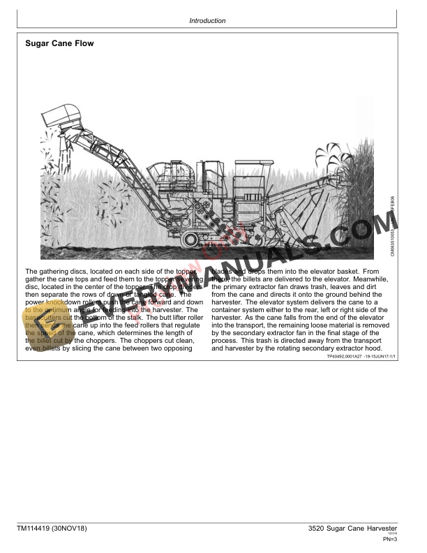 John Deere 3520 Sugar Cane Harvester Track and Wheel Machines Diagnostic Technical Manual TM114419 30NOV18 3