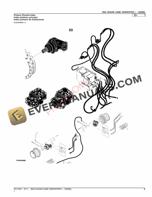 John Deere 3522 SUGAR CANE HARVESTER ( - 120200) Parts Catalog PC11427 08SEP23 6 John Deere 3522 SUGAR CANE HARVESTER 120200 Parts Catalog PC11427 08SEP23 5