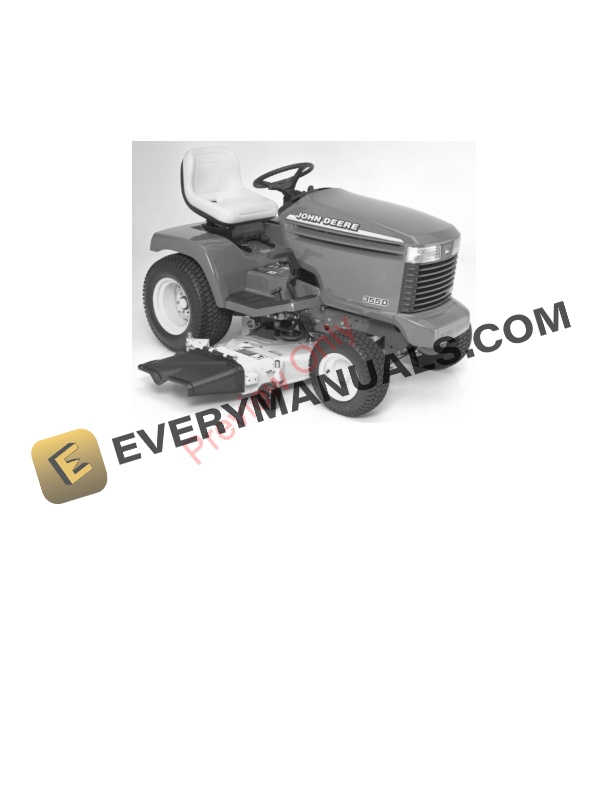 John Deere 355D Lawn and Garden Tractor Technical Manual TM1771 18MAY00 4 John Deere 355D Lawn and Garden Tractor Technical Manual TM1771 18MAY00 2