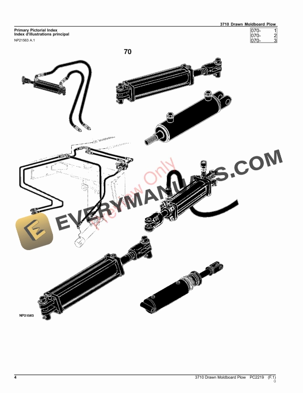 John Deere 3710 Drawn Moldboard Plow Parts Catalog PC2219 06AUG23-4