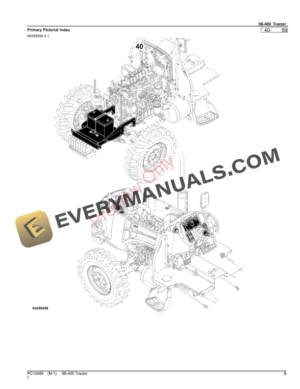 John Deere 3B-400 Tractor Parts Catalog PC12489 22JAN21-5