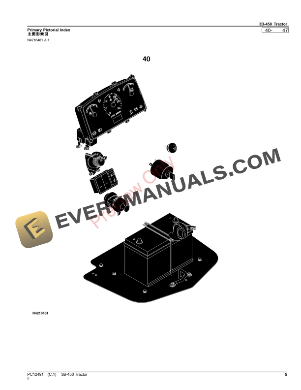 John Deere 3B-450 Tractor Parts Catalog PC12491 22JAN21 6 John Deere 3B-450 Tractor Parts Catalog PC12491 22JAN21-5