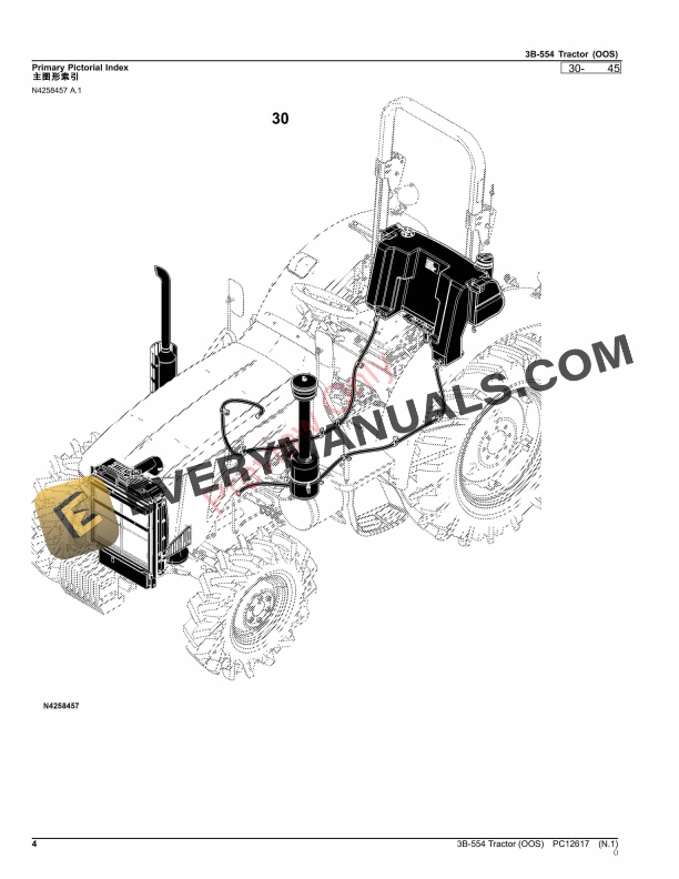 John Deere 3B-554 Tractor (OOS) Parts Catalog PC12617 22JAN21-4