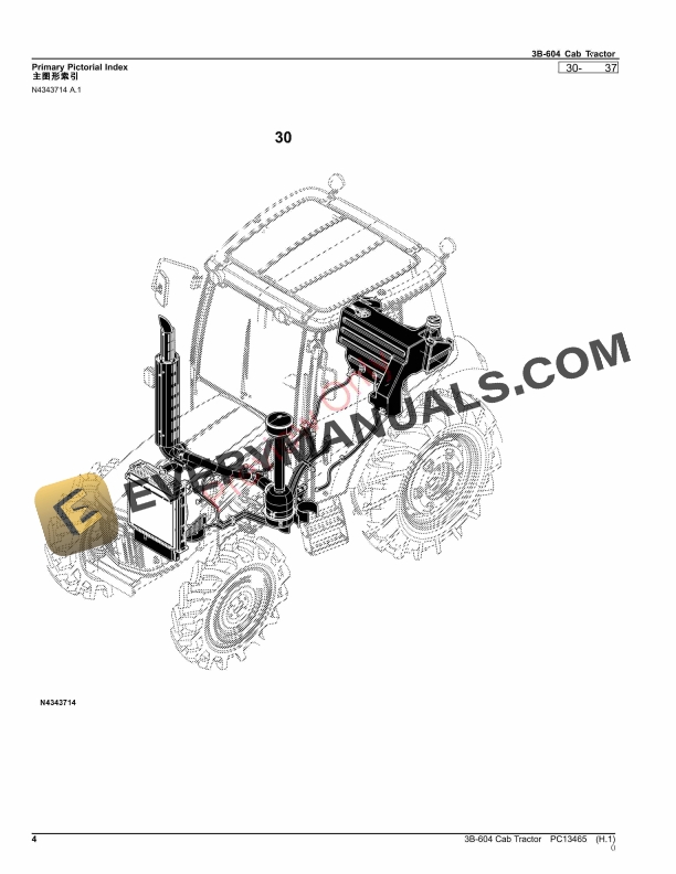 John Deere 3B-604 Cab Tractor Parts Catalog PC13465 20SEP21-4