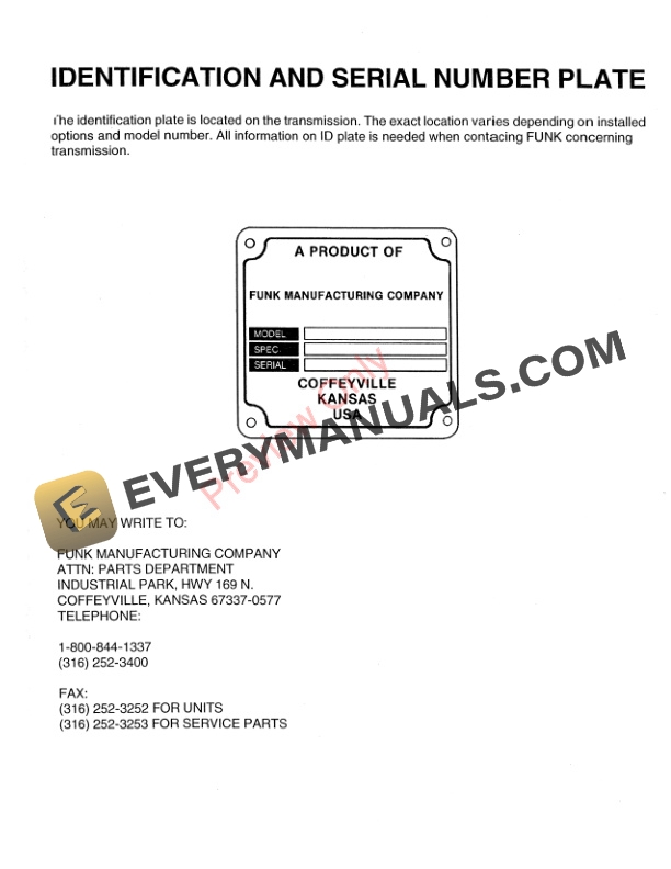 John Deere 4000 Series Long Drop Powershift Transmission Assembly Manual 4005063 01NOV96 3