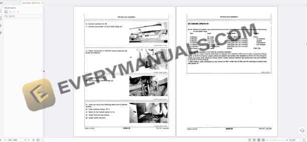 John Deere 401D Utility Construction Tractor Backhoe Loader Technical Manual TM1271 PDF 5 John Deere 401D Utility Construction Tractor Backhoe Loader Technical Manual TM1271 PDF - Image 3