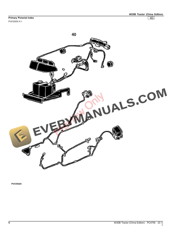 John Deere 4035B Tractor Parts Catalog PC4755 22AUG22 5 John Deere 4035B Tractor Parts Catalog PC4755 22AUG22-4