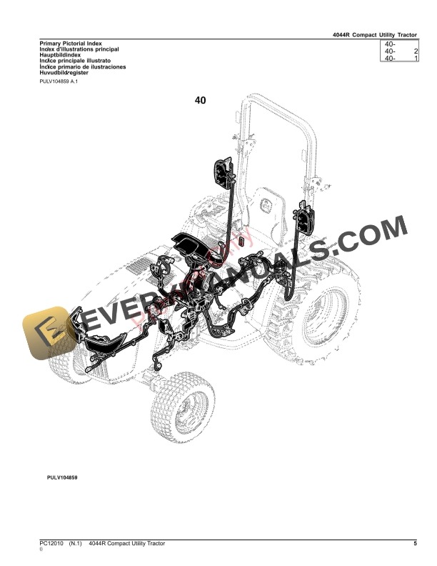 John Deere 4044R Compact Utility Tractor Parts Catalog PC12010 26OCT23-5