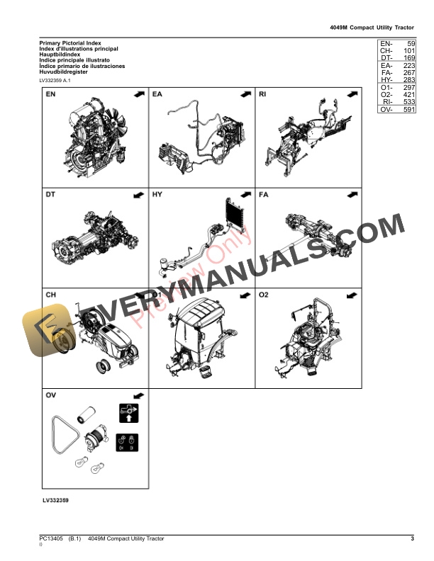 John Deere 4049M Compact Utility Tractor Parts Catalog PC13405 26NOV23-3