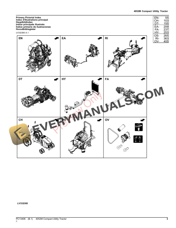 John Deere 4052M Compact Utility Tractor Parts Catalog PC13406 14FEB23-3