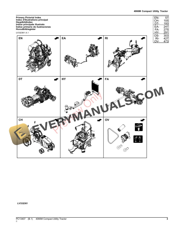 John Deere 4066M Compact Utility Tractor Parts Catalog PC13407 26NOV23-3