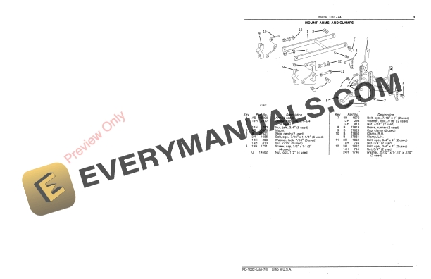 John Deere 44 Unit Planter Parts Catalog PC1002 01JAN70 5