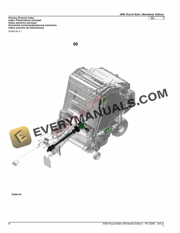 John Deere 440E Round Baler Parts Catalog PC13256 09OCT23-4