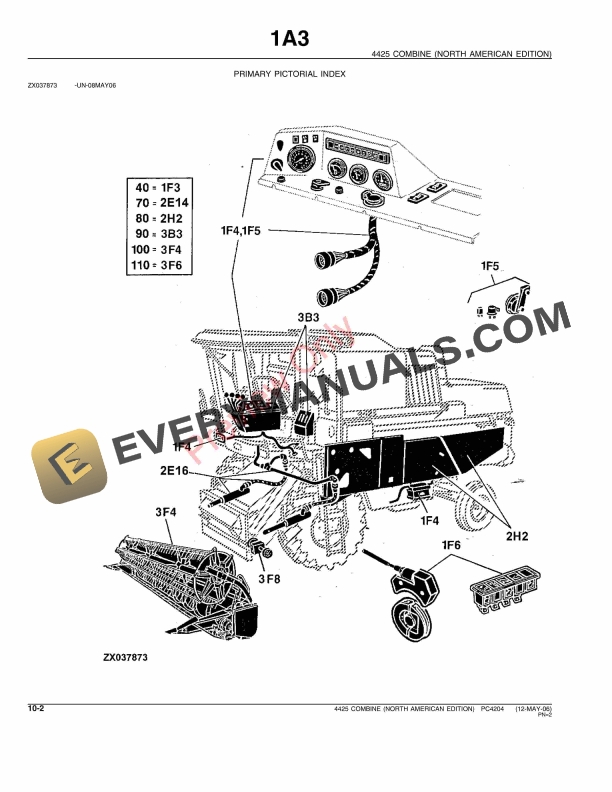 John Deere 4425 Combine Parts Catalog PC4204 12MAY06-4