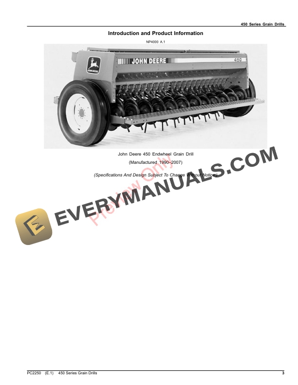 John Deere 450 Series Grain Drills Parts Catalog PC2250 18SEP20 PDF 10 John Deere 450 Series Grain Drills Parts Catalog PC2250 18SEP20-3