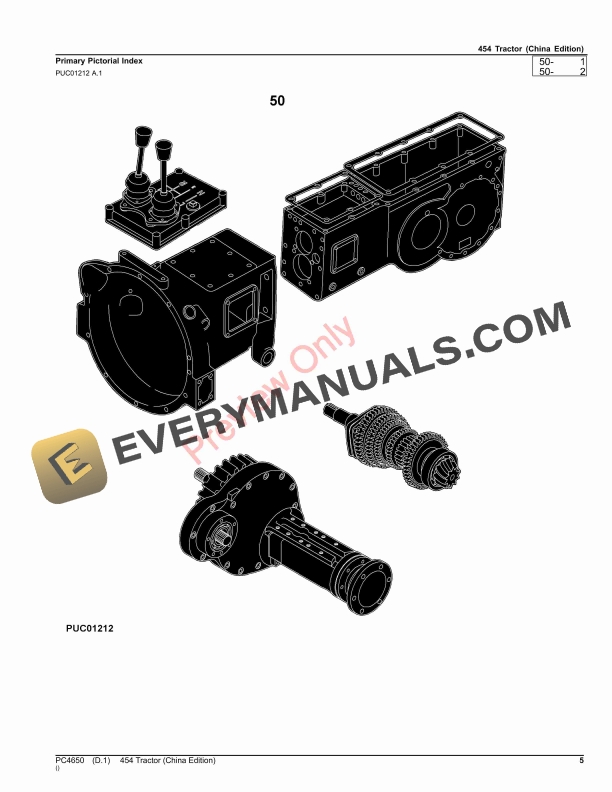 John Deere 454 Tractor Parts Catalog PC4650 22AUG22 6 John Deere 454 Tractor Parts Catalog PC4650 22AUG22-5