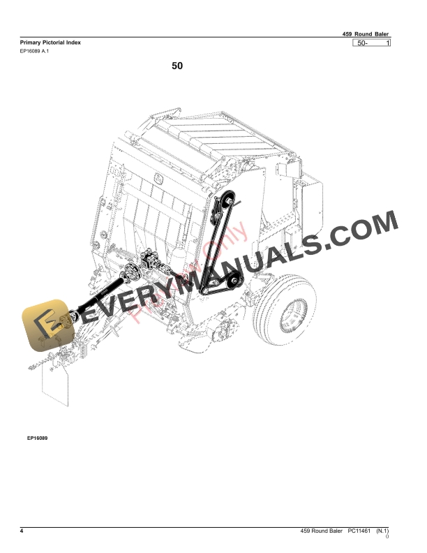 John Deere 459 Round Baler Parts Catalog PC11461 09OCT23 4