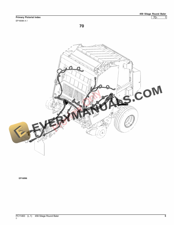 John Deere 459 Silage Round Baler Parts Catalog PC11463 09OCT23 5