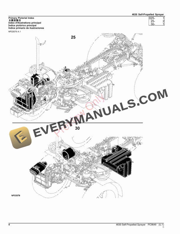 John Deere 4630 Self-Propelled Sprayer Parts Catalog PC9649 21SEP23-4