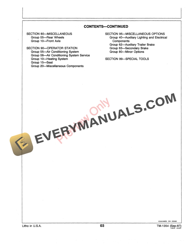 John Deere 4650 and 4850 Tractor Technical Manual TM1354 01SEP87 5