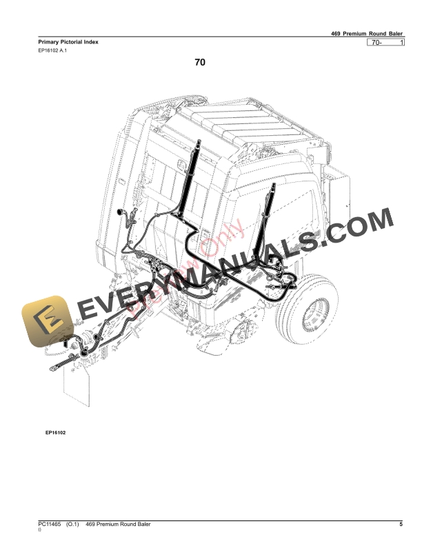 John Deere 469 Premium Round Baler Parts Catalog PC11465 24AUG23 5