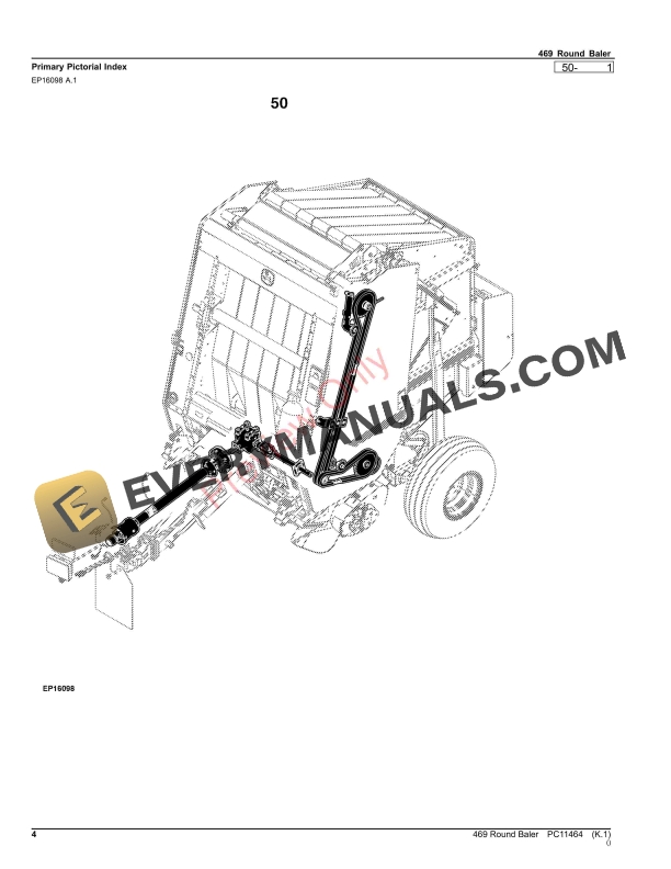 John Deere 469 Round Baler Parts Catalog PC11464 08SEP23 4