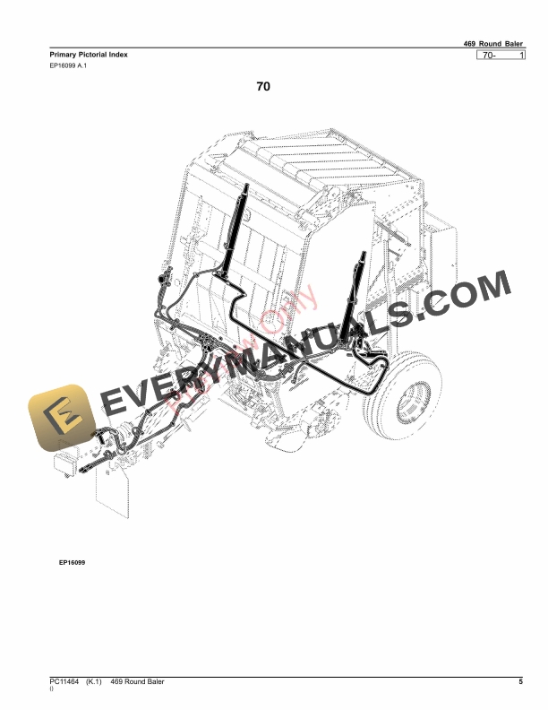 John Deere 469 Round Baler Parts Catalog PC11464 08SEP23 5