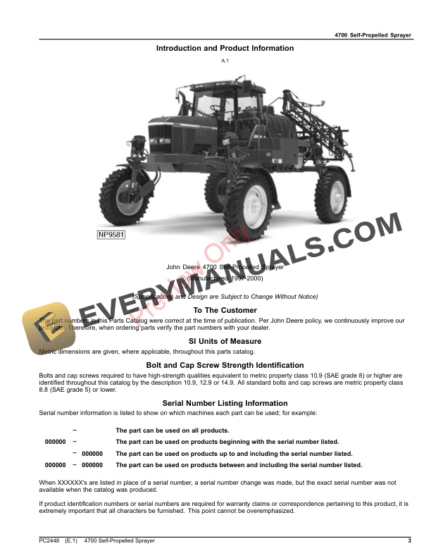 John Deere 4700 Self-Propelled Sprayer Parts Catalog PC2448 26NOV23-3