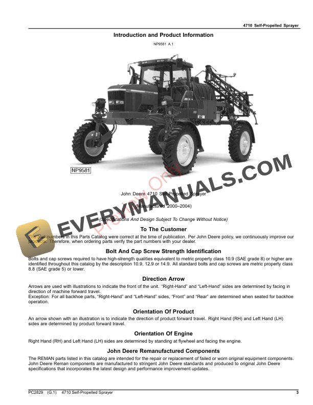 John Deere 4710 Self-Propelled Sprayer Parts Catalog PC2829 28NOV23-3