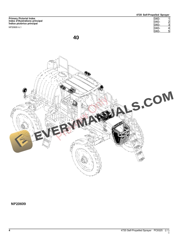 John Deere 4720 Self-Propelled Sprayer Parts Catalog PC9325 19OCT23-4