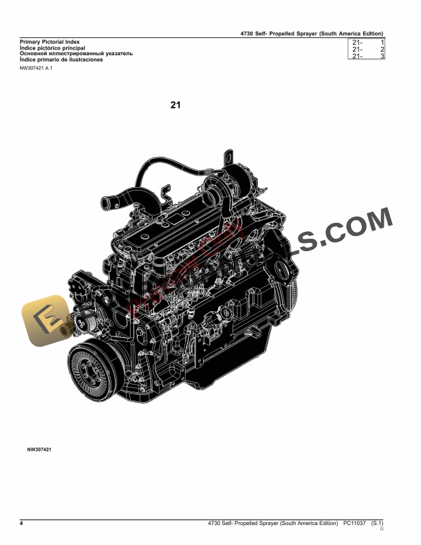 John Deere 4730 Self- Propelled Sprayer Parts Catalog PC11037 05NOV23 5 John Deere 4730 Self Propelled Sprayer Parts Catalog PC11037 05NOV23 4