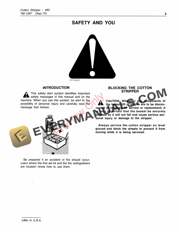 John Deere 482 Cotton Stripper Technical Manual TM1097 01SEP75 5