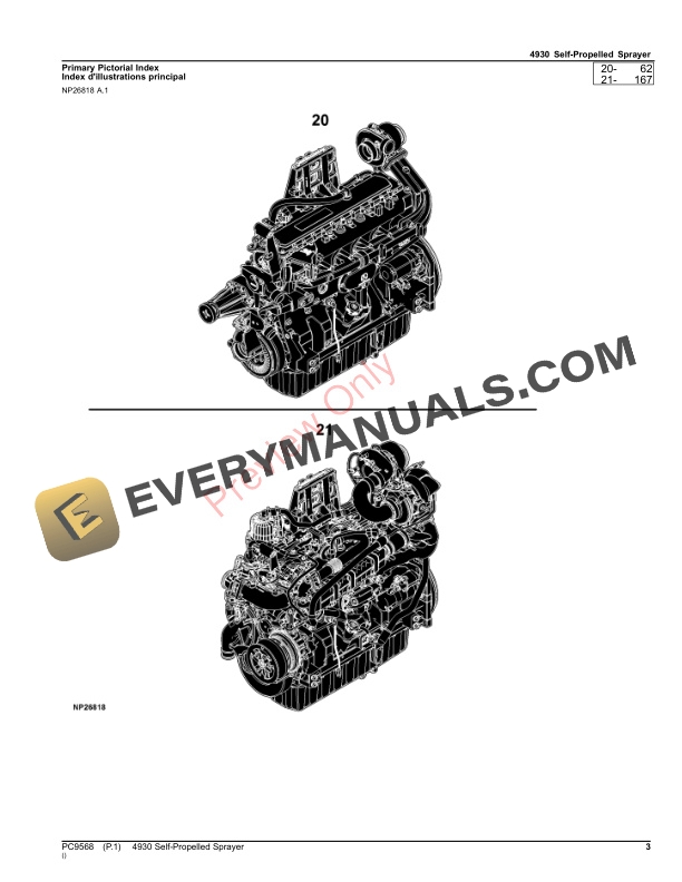 John Deere 4930 Self-Propelled Sprayer Parts Catalog PC9568 10SEP23-3