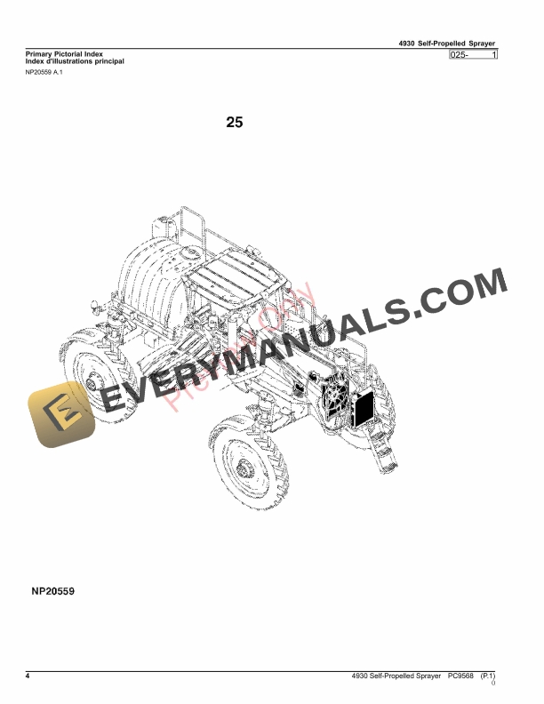 John Deere 4930 Self-Propelled Sprayer Parts Catalog PC9568 10SEP23-4