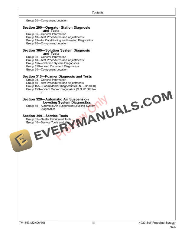 John Deere 4930 Self Propelled Sprayer Technical Manual TM1393 22NOV10 5