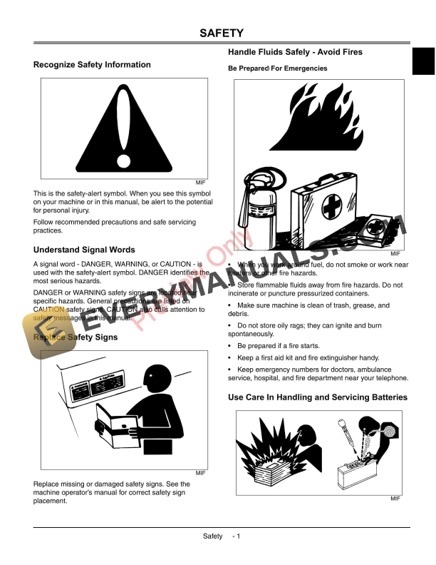 John Deere 4x2 and 6x4 Gator Utility Vehicles Technical Manual TM1518 01MAY05 6 John Deere 4x2 and 6x4 Gator Utility Vehicles Technical Manual TM1518 01MAY05 5